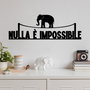 Wallity Nulla E Impossible 1 Escultura de Pared Negra en Metal